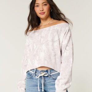 Hollister Camo Off The Shoulder Sweatshirt